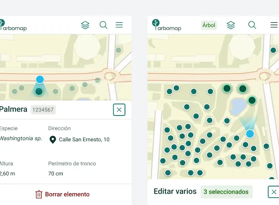 Ficha de un elemento del inventario actualizándose desde el móvil